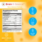 Brain B Balance: Methyl B Complete - Neurobalance Formula with Methylated B Complex - Supports Mood.Mind.Memory - 60 Vegan Capsules