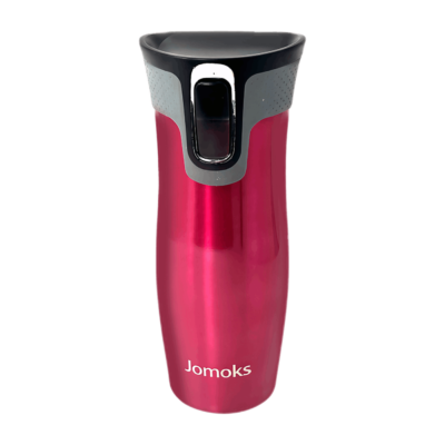 Jomoks 14oz Travel Coffee Tumbler – Stainless Steel Insulated Coffee Mug with Lid Keeps Drinks Hot for 4hrs & Cold for up to 10hrs – Leak Proof Coffee Travel Mug Fits in Car Cup Holder (Maroon)