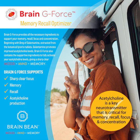 Brain G-Force | for Optimal Brain Function | with Galantamine, R-Lipoic Acid, A-GPC, and Benfotiamine | 45 Servings