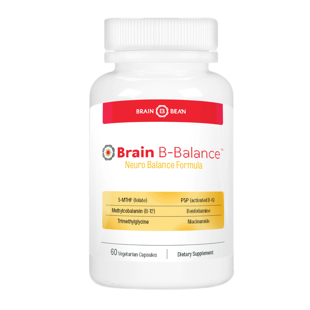 Brain B Balance: Methyl B Complete - Neurobalance Formula with Methylated B Complex - Supports Mood.Mind.Memory - 60 Vegan Capsules