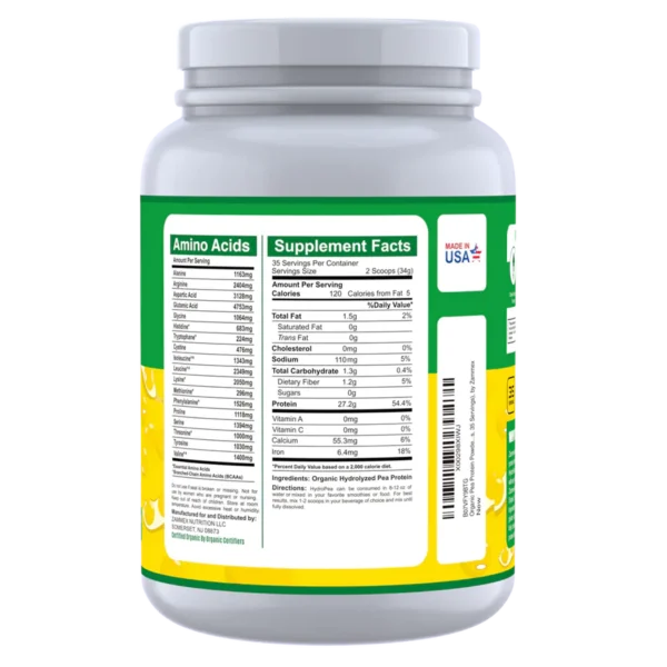 Organic Hydrolyzed Pea Protein-2.62lb