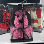 Pink Handcrafted Rose Teddy Pup – The Forever Gift