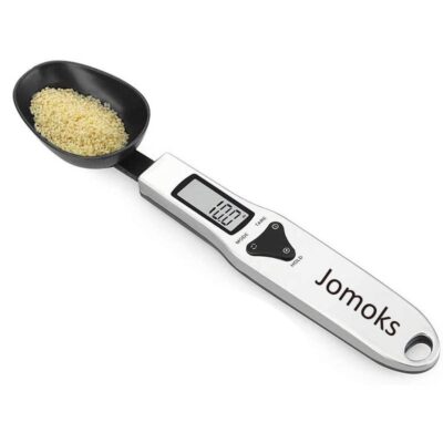 Jomoks digital spoon scale 500g0.1g, Food powder weighing scale, stainless steel digital grams and ounce