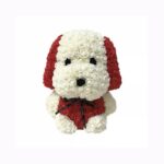 White Red Handcrafted Rose Teddy Pup – The Forever Gift